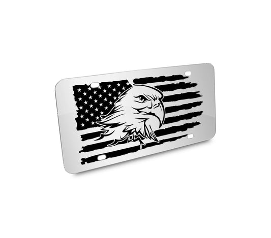 an american flag with an eagle on it