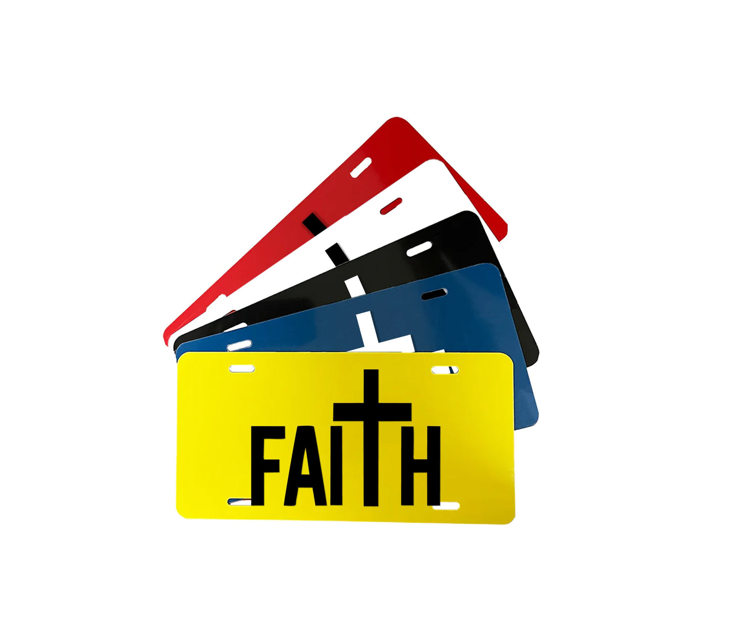 a group of different colored tags with the word faith on them