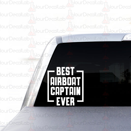 a sticker on the back of a car that says best airplane captain ever