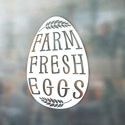 a sticker that says farm fresh eggs